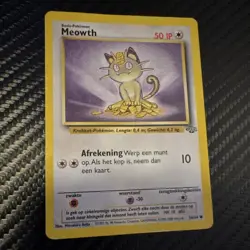 Pokemon Meowth Jungle 56/64 Common Basic 50 HP Regular Dutch Card 1999 - Image 1