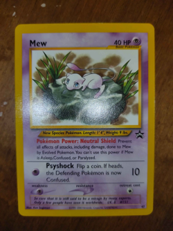 Pokemon Mew Card 47 Promo Black Star Wizards of the Coast Near Mint - Image 1