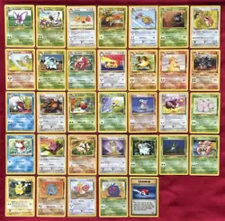 Jungle Set Pokemon Cards X33 Vintage Base Set LP-NM Condition (P32) - Image 1