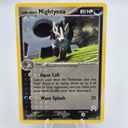 Pokemon TCG Team Aqua's Mightyena 30/95 Team Magma vs Aqua Uncommon Card LP - Image 1