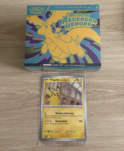 Pokemon TCG Ascended Heroes ETB + Pikachu At The Museum Promo Card New & Sealed - Image 1