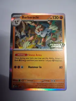 Pokemon TCG - Barbaracle MEP 065 Perfect Order PRERELEASE PROMO Stamp Holo Card - Image 1
