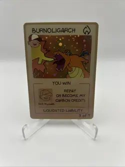 Pokescam by Dot Punwell Burnoligarch Charizard Holo Rare Fan Art Card #3 - Image 1