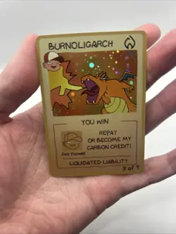 Pokescam by Dot Punwell Burnoligarch Charizard Holo Rare Fan Art Card #3 - Image 3