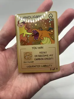 Pokescam by Dot Punwell Burnoligarch Charizard Holo Rare Fan Art Card #3 - Image 4