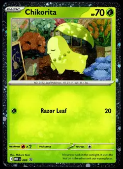 Pokemon TCG Chikorita MEP 069 2026 Perfect Order Black Star Promo Card - NM - Image 1