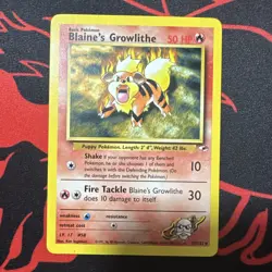 NM Blaine's Growlithe Gym Heros 35/132 35 Vintage Pokemon Trading Card WOTC TCG - Image 1