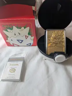 Full Set Of 6, 23K Gold Plated 1999 Burger King Pokemon Trading Cards - Image 2