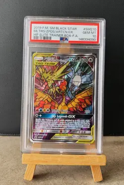 Pokemon 2019 Moltres Zapdos Articuno GX SM210 SM Black Star Promos GEM MT PSA 10 - Image 1