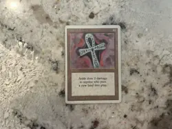 Mtg Ankh Of Mishra Revised - Magic the Gathering Revised Ankh Of Mishra Played - Image 1