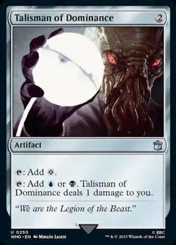 MTG Talisman of Dominance - Foil, Doctor Who, Moderately Played, English - Image 1