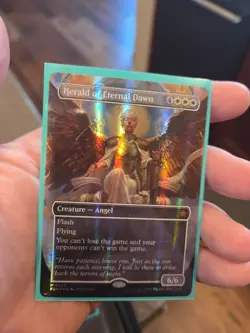 MTG MAGIC THE GATHERING FOUNDATIONS MANA FOIL HERALD OF ETERNAL DAWN - Image 1
