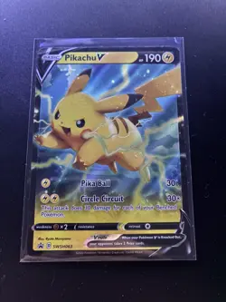 Pikachu V SWSH063 | Sword & Shield Promo Cards | NM Pokemon Tcg Card - Image 1
