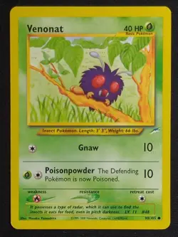 Venonat 90/105 Neo Destiny Pokemon Card - Image 1