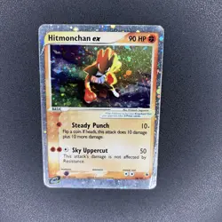 2003 Pokemon Hitmonchan ex 98/109 EX Ruby & Sapphire Ultra Rare Holo HP DMG - Image 2