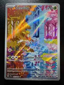 Pokemon TCG Deerling Illustration Rare SV05: Temporal Forces 165/162 - Image 1