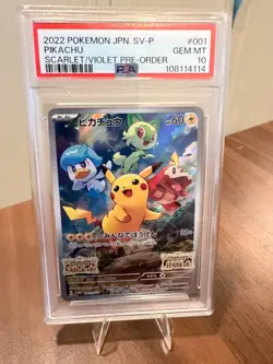 PSA 10 Pikachu - 001/SV-P 001/SV-P Sv-P Promo Pokemon TCG JPN Gem Mint - Image 1