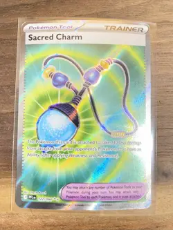 Sacred Charm 122/094 – Full Art Holo – 2025 TCG Pokemon Phantasmal Flames - NM - Image 1