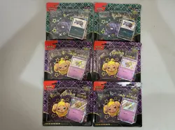 Lot of 6 - Pokemon Paldean Fates 3 Pack Blister Tech Sticker Collection - Image 1