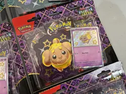 Lot of 6 - Pokemon Paldean Fates 3 Pack Blister Tech Sticker Collection - Image 4