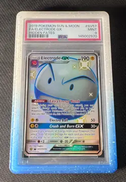 Pokemon Electrode GX SV57 Hidden Fates PSA 9 MINT - Image 1
