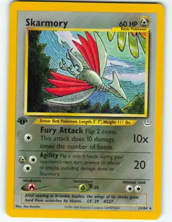 Skarmory - 1st Edition - 23/64 Neo Revelation - Pokemon TCG - 2001 - Image 1