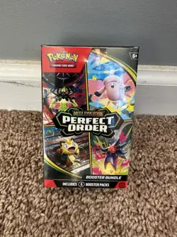 New Pokemon TCG Mega Evolution Perfect Order Booster Bundle 6 Packs Sealed - Image 1