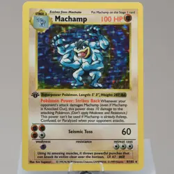 Pokemon TCG - Machamp 8/102 Base Set Holo Rare Shadowless WOTC 1999 - EXC - Image 2