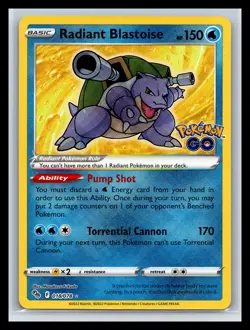 Pokemon GO #018/078 Radiant Blastoise - Image 1