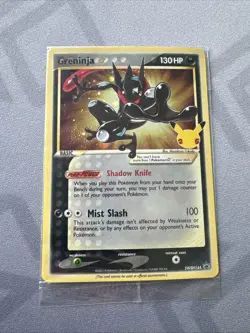 Pokemon Greninja Gold Star Promo Holo SWSH144 Celebrations Sealed SWIRL NM - Image 1