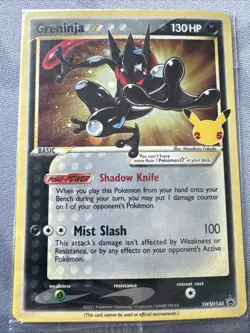 Pokemon Greninja Gold Star Promo Holo SWSH144 Celebrations Sealed SWIRL NM - Image 2