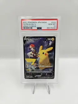 PSA 10 Pikachu V 222/184 VMAX Climax Full Art Japanese Pokemon Graded - Image 1