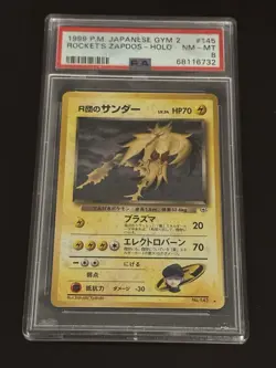 Pokemon Rocket’s Zapdos Holo Japanese Gym 2 PSA 8 🔥 👀 #145 - Image 1