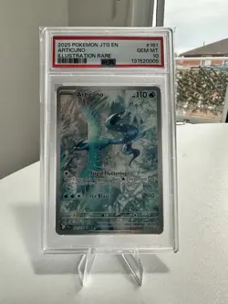 Articuno Illustration Rare 161/159 Pokemon 2025 Journey Together IR PSA 10 Card - Image 1