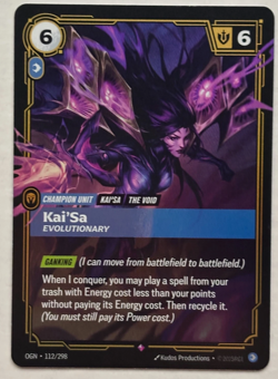 Riftbound Kai'sa Card OGN 112/298 English League of Legends - Image 1
