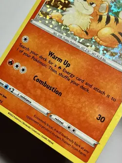 Growlithe 4/15 (MP) Confetti Holo McDonald’s Promo 2022 Pokemon Card TCG - Image 3