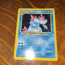 Pokemon Feraligatr Neo Genesis Holo Rare 1st Edition Card 4/111 100 HP Stage 2 - Image 1