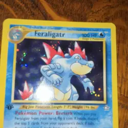 Pokemon Feraligatr Neo Genesis Holo Rare 1st Edition Card 4/111 100 HP Stage 2 - Image 5