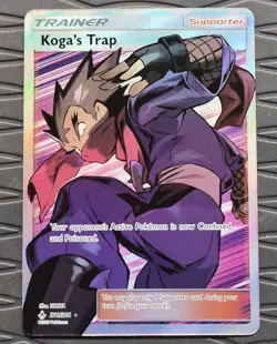 Koga's Trap Full Art Trainer 211/214 Unbroken Bonds Holo Card Pokemon Card - Image 1
