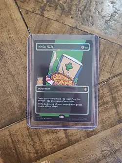 Ninja Pizza - Surge Foil - Borderless Teenage Mutant Ninja Turtles MTG Pixel Art - Image 2