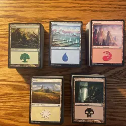 MTG: 500 Basic Lands - 100X Island, Mountain, Forest, Plain, Swamp - 500 Mana - Image 1