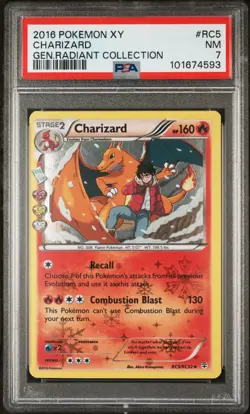 2016 POKEMON XY GENERATIONS RADIANT COLL #RC5 CHARIZARD PSA 7 - Image 1
