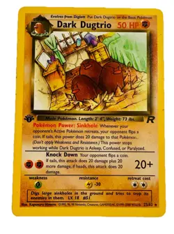 Dark Dugtrio 23/82 Team Rocket Regular Rare Pokemon LP/MP - Image 1