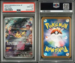 PSA 10 Pikachu AR 173/165 Art rare Japanese 2023 Pokemon 151 sv2a Scarlet violet - Image 3