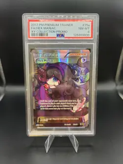2017 POKEMON PREM TRAINER XY COLL PROMO #75A FULL ART/HEX MANIAC PSA 8 - Image 1