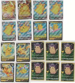 Lot Pokemon Pikachu 005 006 007 008 009 044 swsh286 063 198 285 v vmax Surfing - Image 1