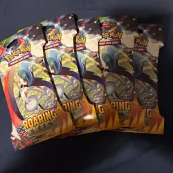 Pokemon XY Roaring Skies Factory Sealed Booster Pack LOT (5 Packs) - Image 1