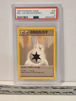 1999 POKEMON BASE SET UNLIMITED #96 DOUBLE COLORLESS ENERGY PSA 9 - Image 1