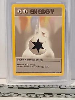 1999 POKEMON BASE SET UNLIMITED #96 DOUBLE COLORLESS ENERGY PSA 9 - Image 2