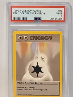 1999 POKEMON BASE SET UNLIMITED #96 DOUBLE COLORLESS ENERGY PSA 9 - Image 3